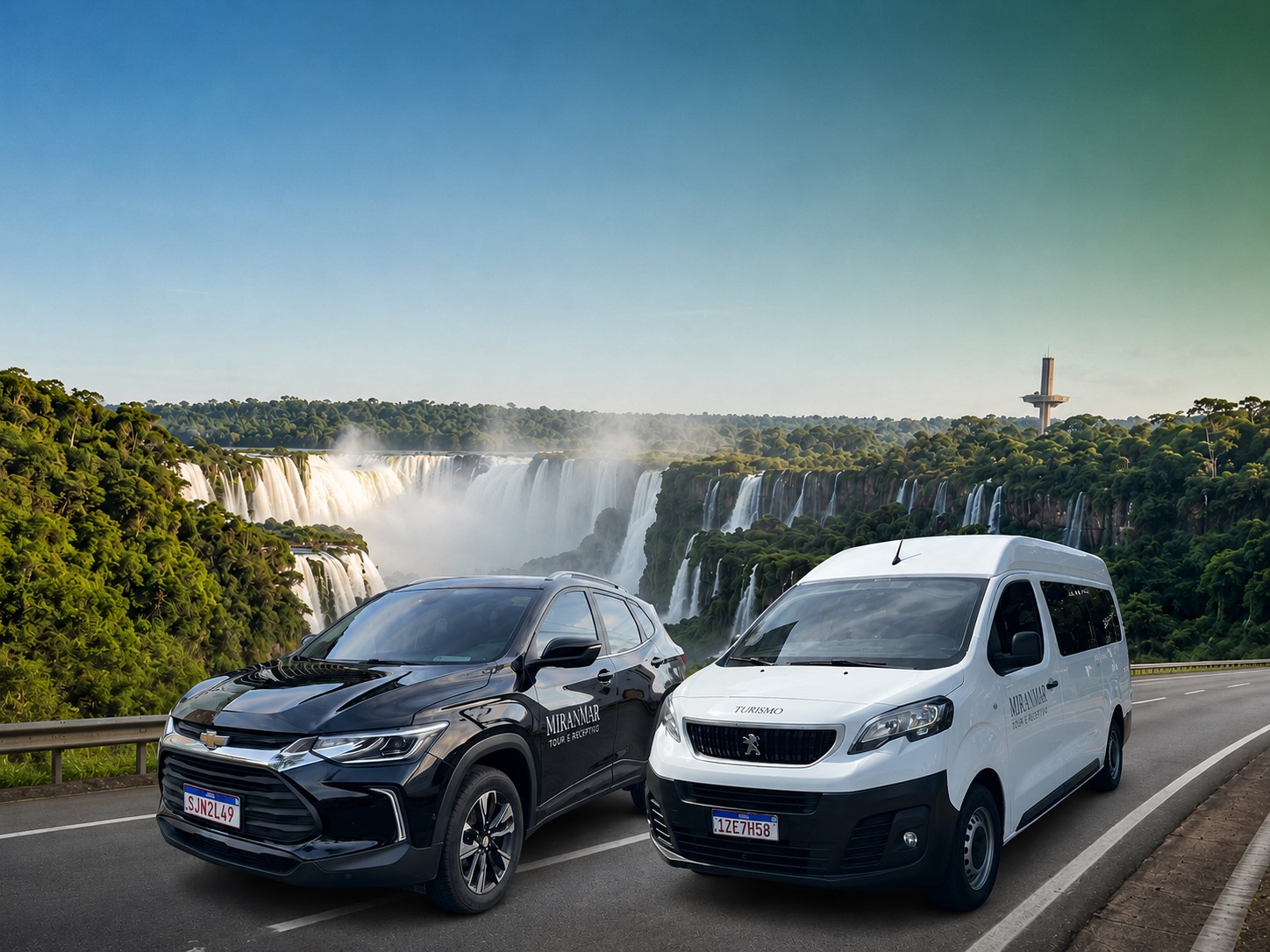Frota da MiranMar — veículos de transfer e transporte turístico em Foz do Iguaçu